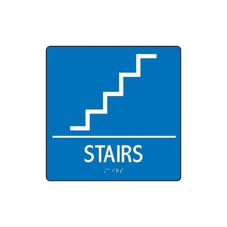 Accuform RESTROOM AND ACCESS ADA BRAILLE SIGNS, Acrylic, 8 in x 8 in PAD935BU